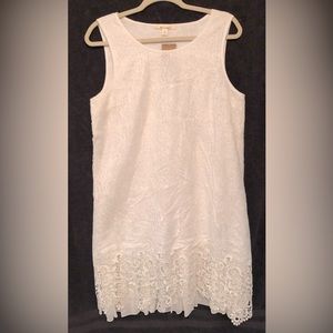 NWT- White lace dress size L